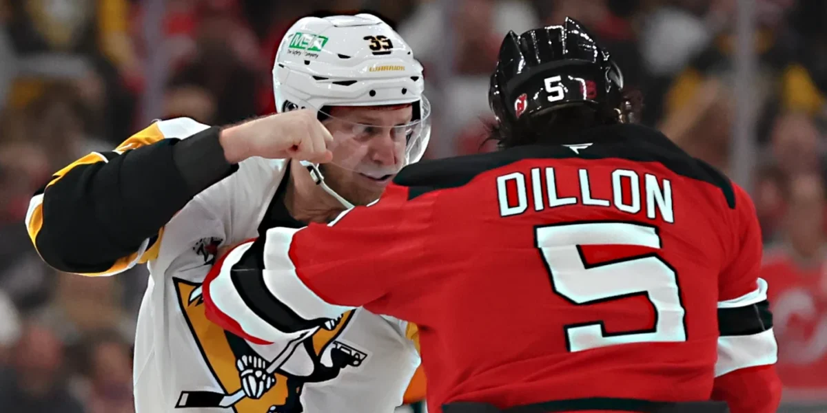 Brenden Dillion Fight New Jersey Devils