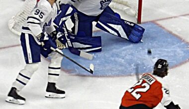 Flyers three-game winning streak ends with loss to Maple Leafs ► FLYERS NITTY GRITTY