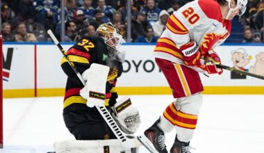 Flames beat Canucks 5-2 to finish back-to-back set with 3rd straight win :: WRAL.com