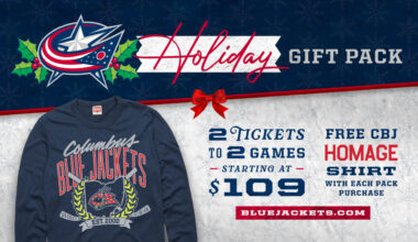 Blue Jackets holiday pack features game tickets, limited edition T-shirt from HOMAGE