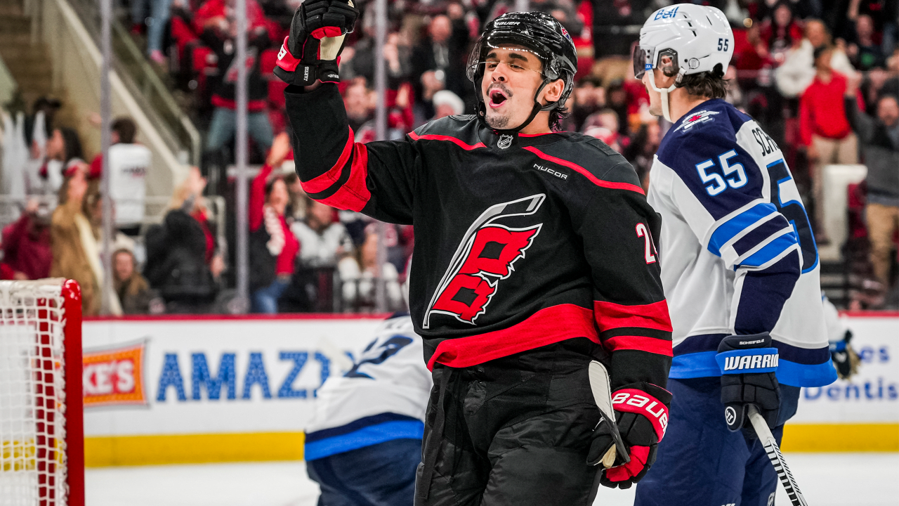 Jarvis' hat trick leads Hurricanes past Winnipeg