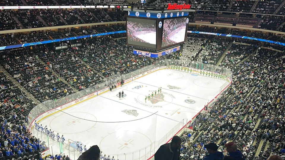A view from the 2025 Minnesota Boys Hockey Tournament at the Xcel Energy Center in St. Paul, Minn.Tony Liebert