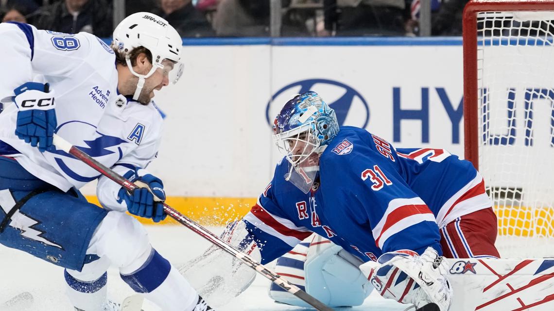 Hagel scores twice as Lightning beat Rangers 4-1 and extend winning streak to 7 games