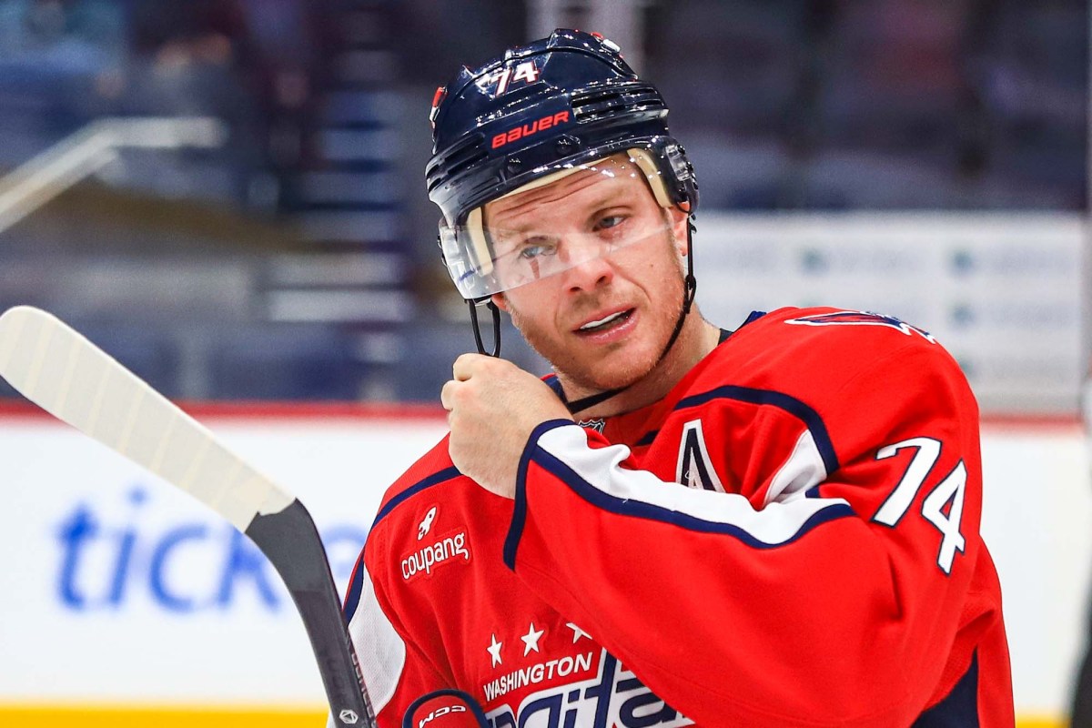 John Carlson to be game-time decision against Devils after missing morning skate with upper-body injury