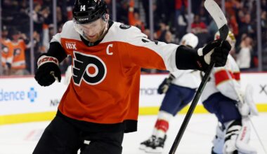 Flyers set franchise record in 6-3 victory over Devils on Bernie Parent tribute night