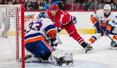 Svechnikov helps Hurricanes roll past Islanders 6-2 for 2nd win in 5 games