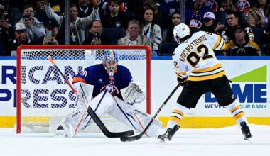 Khusnutdinov scores tying goal in 3rd, adds lone shootout goal in Bruins' 4-3 win over Islanders