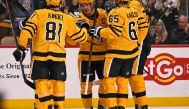 Sidney Crosby scores twice as Penguins hold off Capitals with 5-3 win