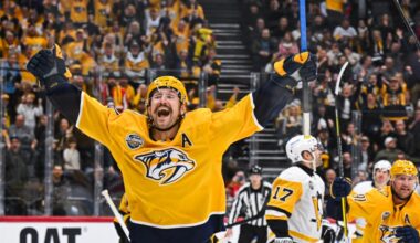 Pens blow another lead in Global Series loss to Preds