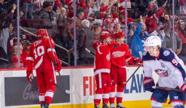 Detroit Red Wings beat Columbus Blue Jackets 4-3 in overtime