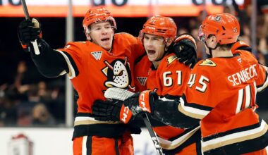 Cutter Gauthier capitalizes on Mitch Marner's mistake to give Ducks 4-3 OT win over Golden Knights