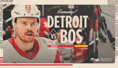 PREVIEW: Red Wings look to rebound in Boston on Saturday