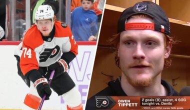 Watch Flyers’ Owen Tippett reflect on his huge night vs. Devils – NBC Sports Philadelphia