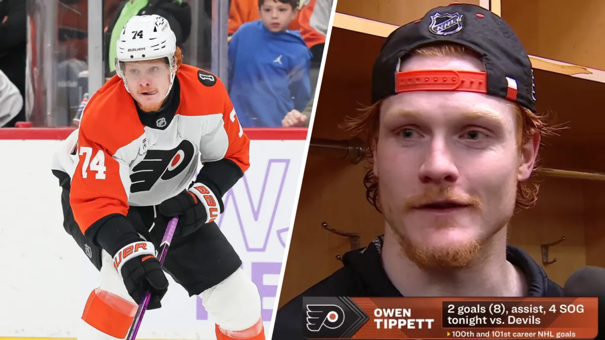 Watch Flyers’ Owen Tippett reflect on his huge night vs. Devils – NBC Sports Philadelphia