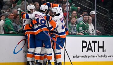 Islanders 3, Stars 2: Ritchie’s first goal overshadowed by Romanov injury