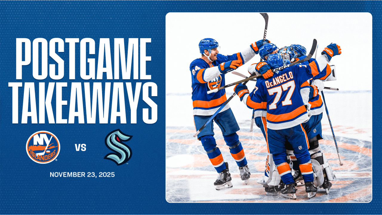 Takeaways: Islanders Shut Out Kraken 1-0