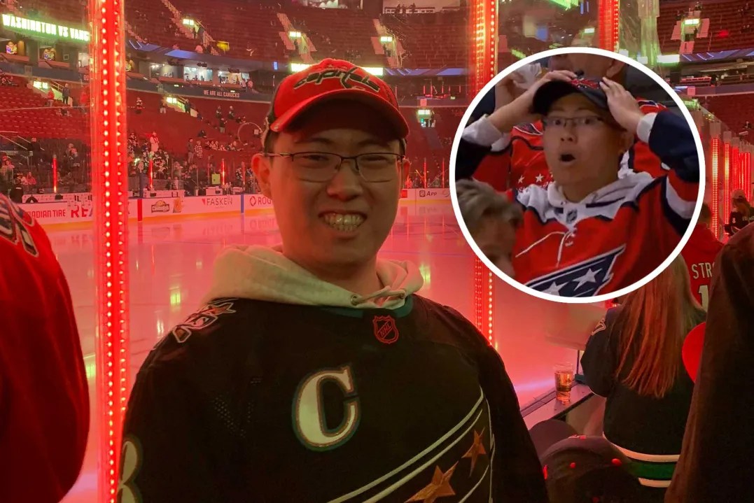 Capitals fan’s shocked reaction to controversial Canucks goal became his ticket to virality: ‘I’m just going to roll with it’