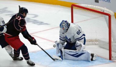Joseph Woll ‘unreal’ in Maple Leafs’ critical comeback win over Blue Jackets