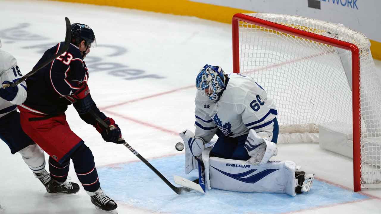 Joseph Woll ‘unreal’ in Maple Leafs’ critical comeback win over Blue Jackets