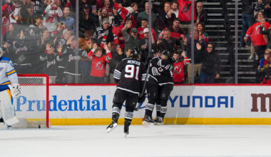 Nemec scores in OT, Devils edge Blues to extend opening home point streak to 10