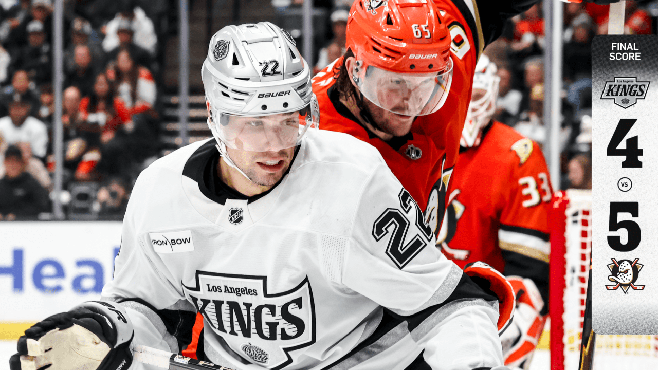 RECAP: Kings 4, Ducks 5 (SO), 11/28