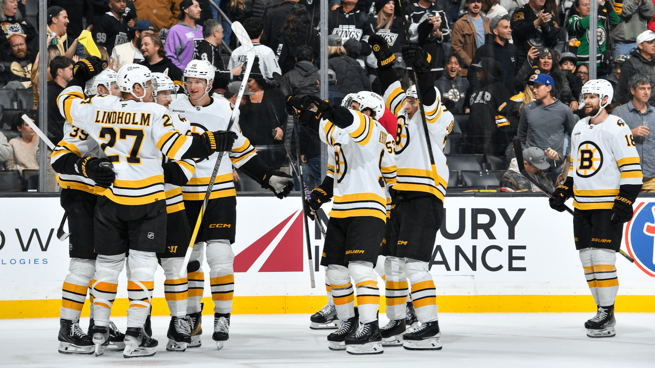 Geekie's 2nd goal lifts Bruins past Kings in OT