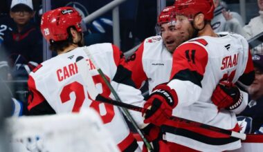Jordan Staal scores twice in Hurricanes' 4-3 victory over Jets :: WRALSportsFan.com