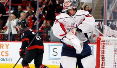 Jakob Chychrun scores his 100th career goal, Ovechkin gets empty-netter as Capitals beat Hurricanes :: WRALSportsFan.com