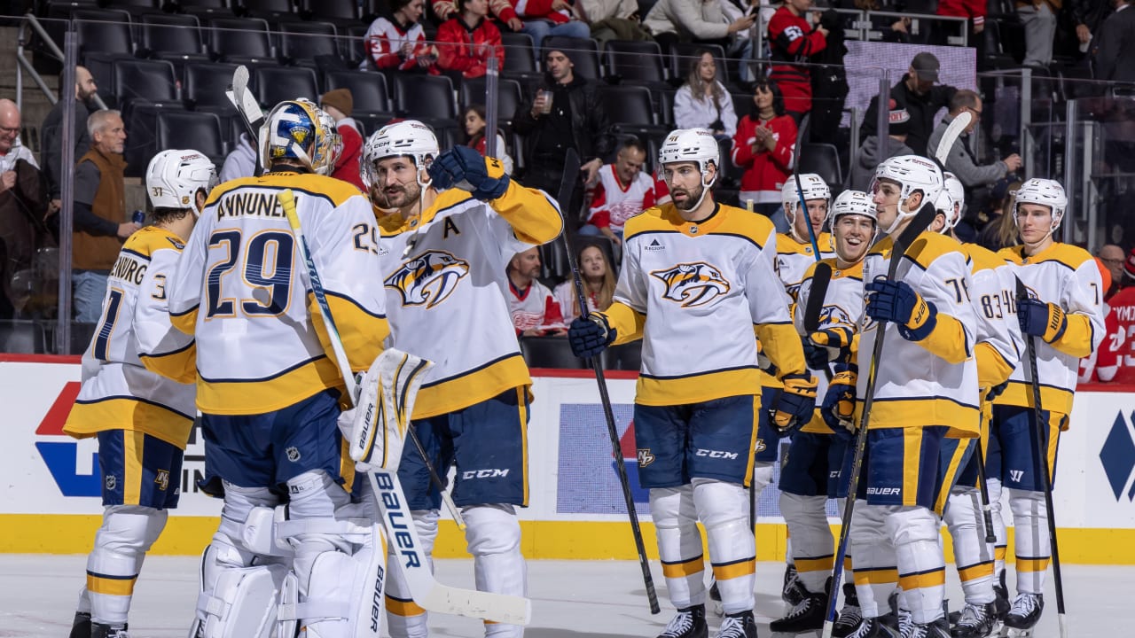 Preds Score Five in Third Period, Come Back to Beat Red Wings