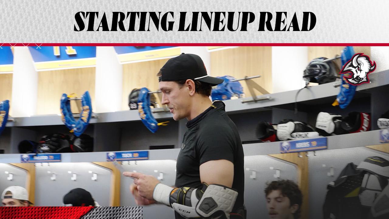 Starting Lineup Read | Buffalo Sabres