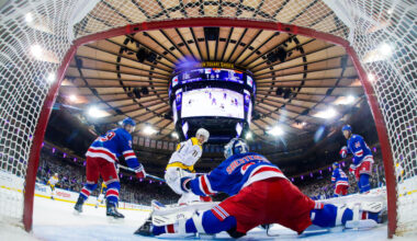 Wood Records Hat Trick as Preds Fall to Rangers