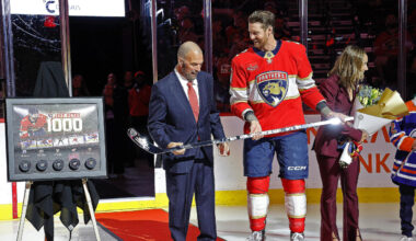Panthers celebrate Petry’s 1,000th NHL game 