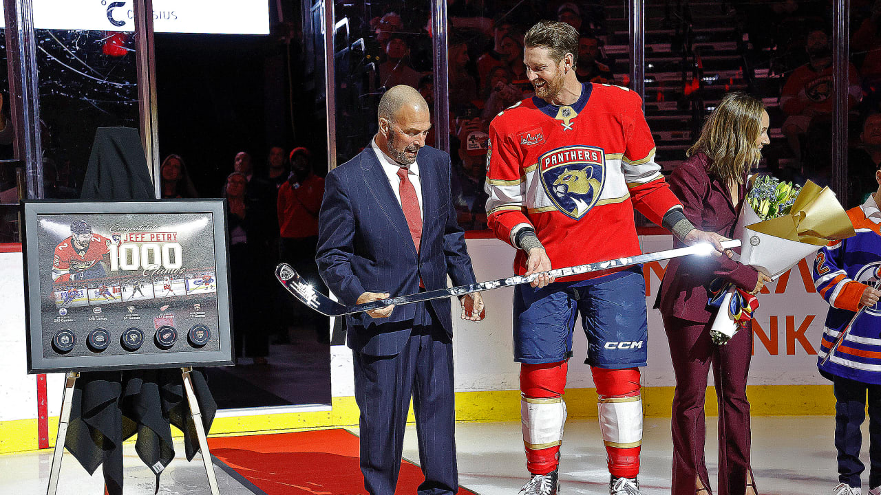 Panthers celebrate Petry’s 1,000th NHL game 