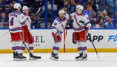 Rangers offense roars to life again with seven goals in rout of Lightning