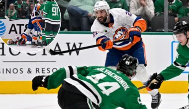 Islanders' road win marred by late injury to Alexander Romanov