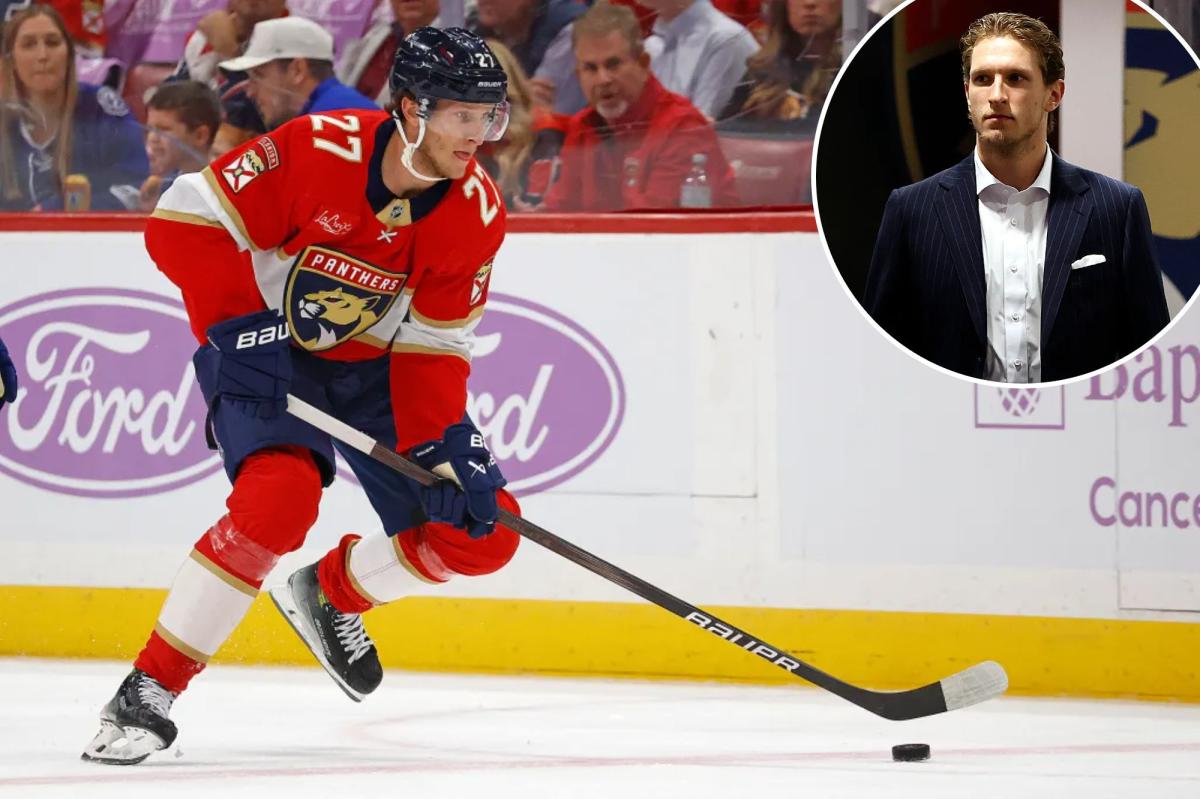 Panthers' Eetu Luostarinen to miss time after 'barbecuing mishap'