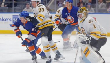 Islanders squander late lead, fall to Bruins in tough shootout loss