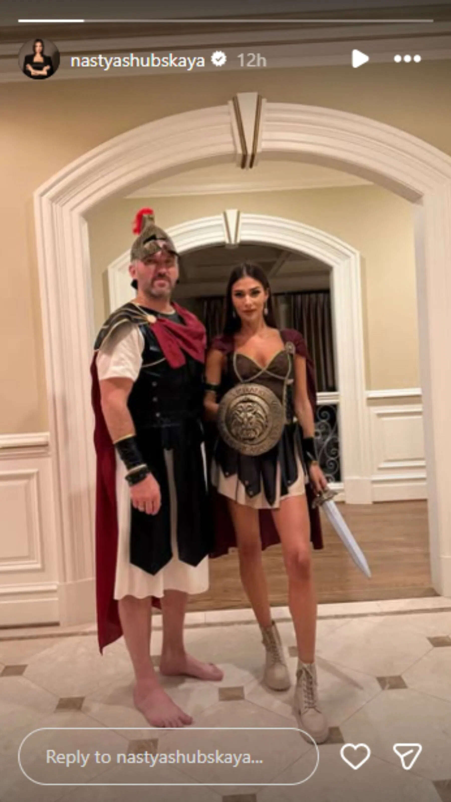 NHL-NHL star Alex Ovechkin and wife Nastasiya Ovechkina stun in Roman Warriors Halloween costumes