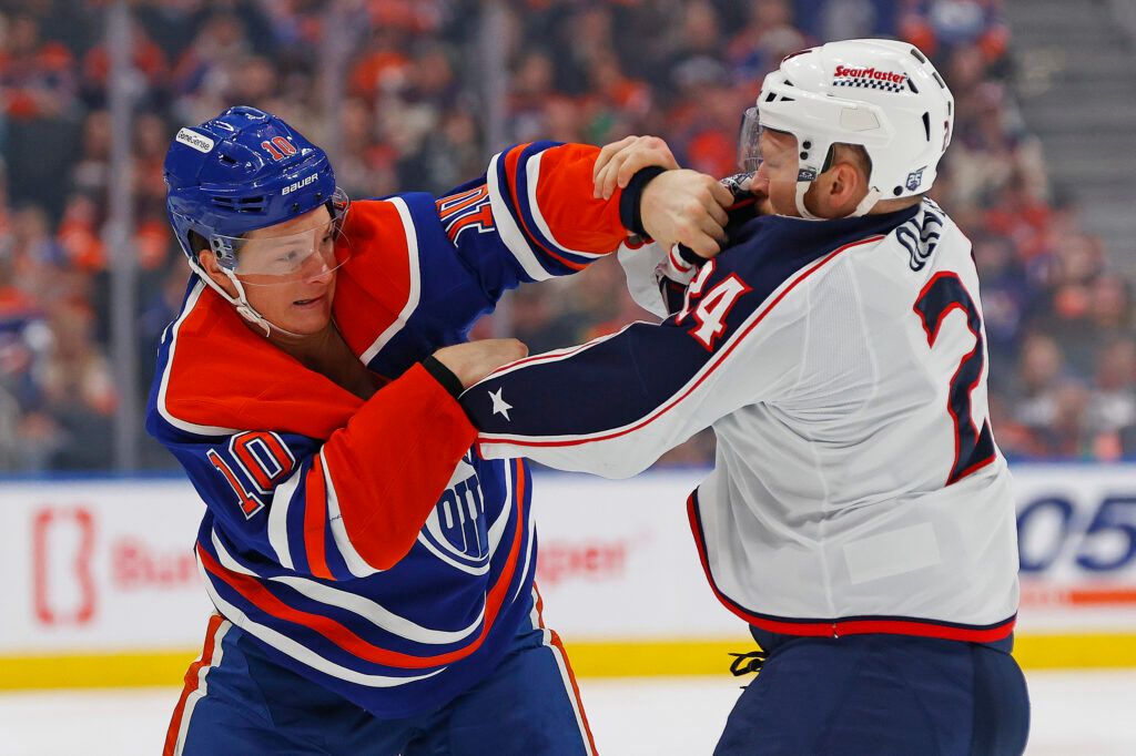 Oilers Forward Trent Frederic’s Kamikaze Fight Turns Into a Clown Show as Fans Get Their Jokes Off