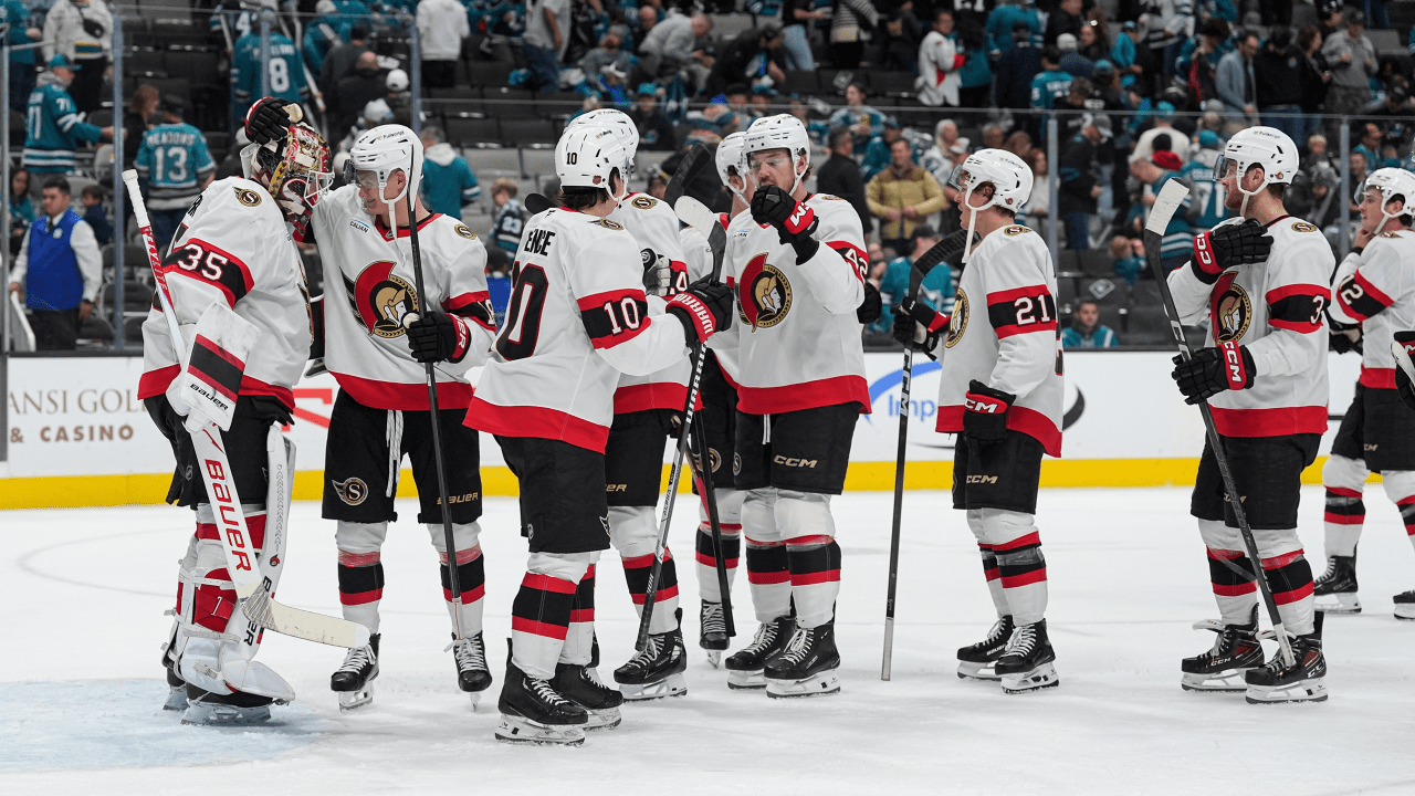 Stutzle breaks tie in 3rd, Senators edge Sharks