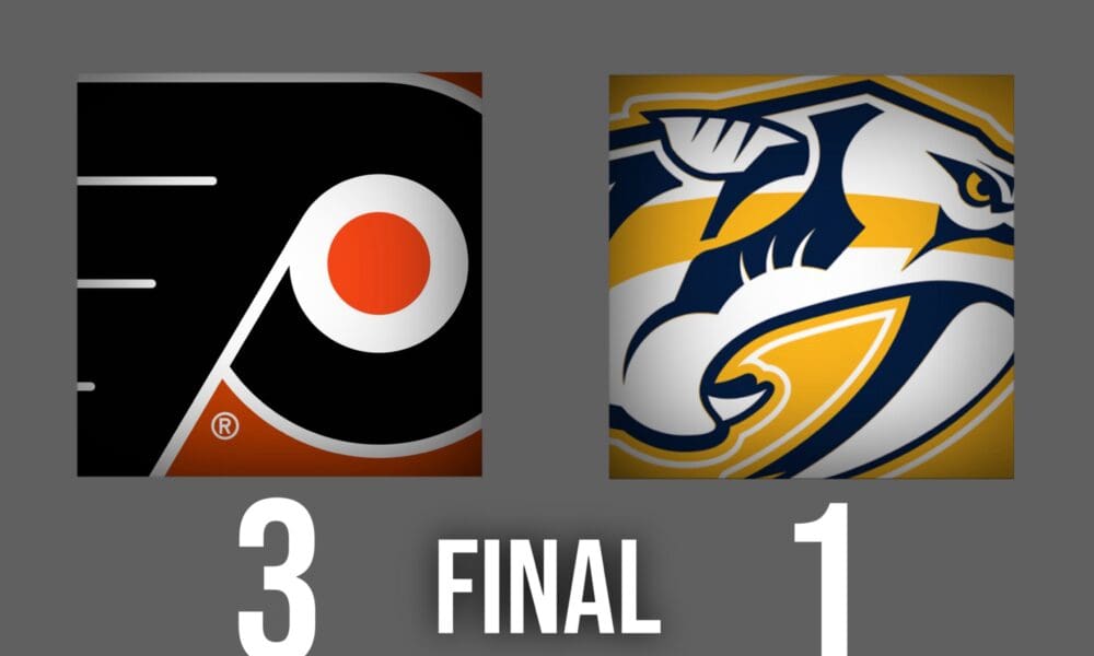 Flyers Sweep Their Roadtrip, Beat the Predators 3-1 Thursday Night