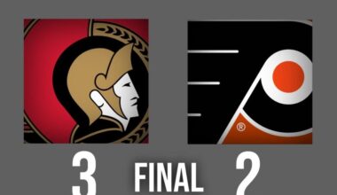 Flyers Earn a Point But Can't Complete OT Win vs. Senators