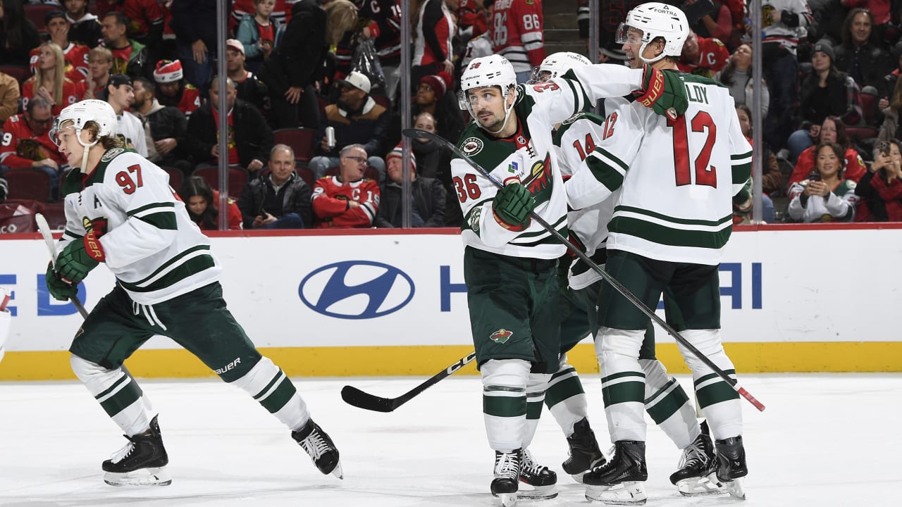 Kaprizov, Wild defeat Blackhawks in OT for 6th straight win