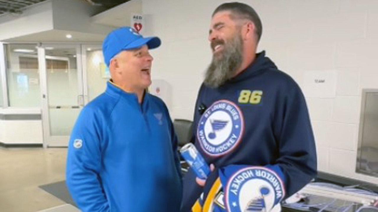 Warrior hockey player attends practice