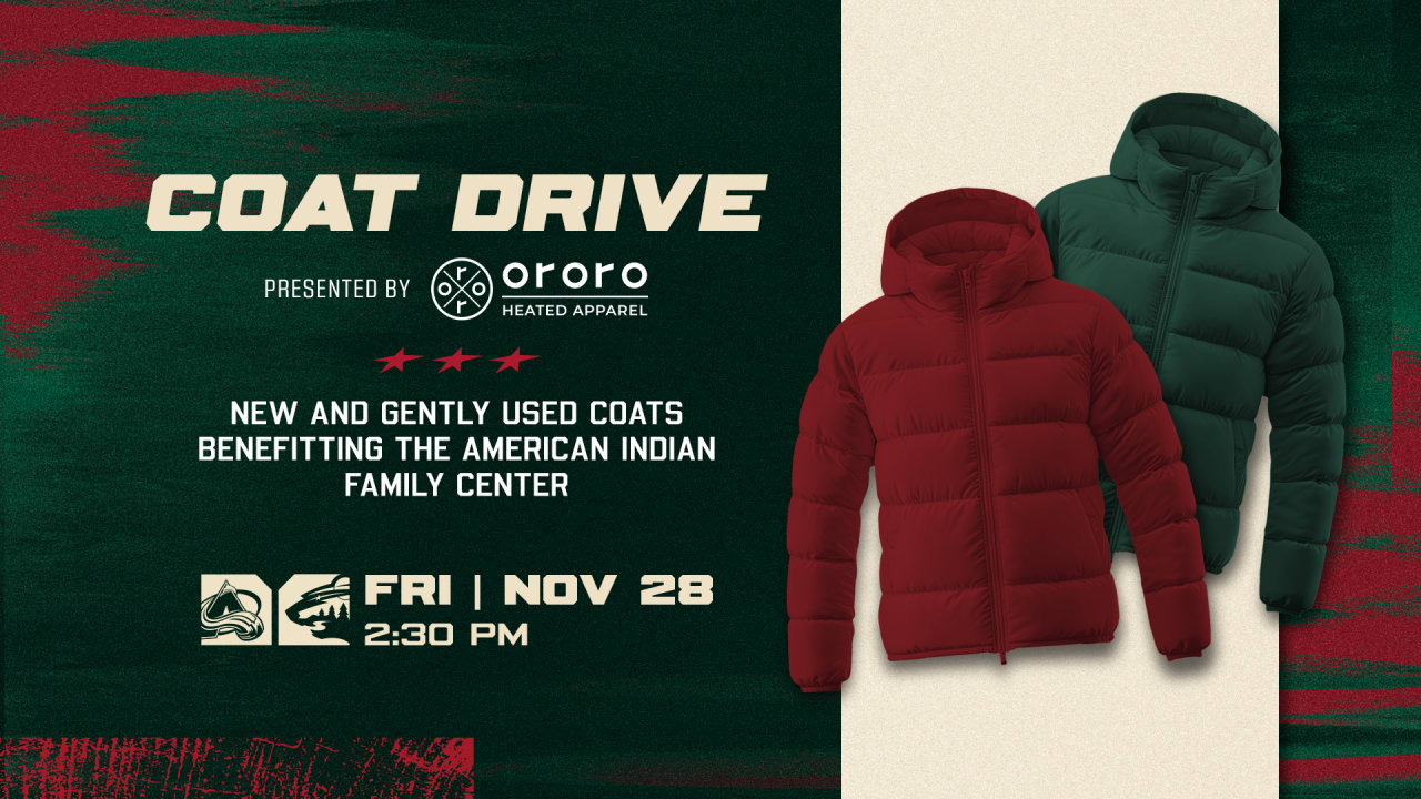 Minnesota Wild to Host Winter Coat Drive on Friday, November 28