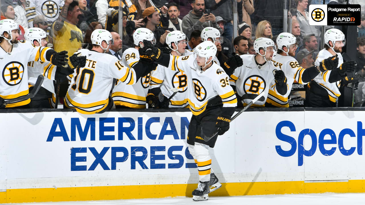 Geekie Lifts Bruins to 2-1 Overtime Win Against Kings 