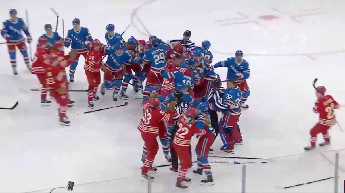 Rangers brawl with Red Wings after buzzer due to Mason Appleton violating rule in unwritten rule book