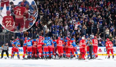Rangers goalie sparks benches-clearing fight with Red Wings after loss