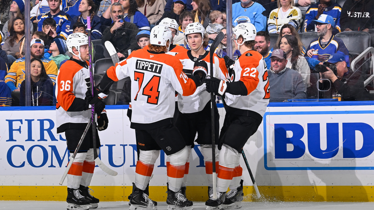 Zegras has 3 points, helps Flyers rally past Blues for shootout win