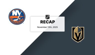 Recap: Islanders at Golden Knights 11.13.25
